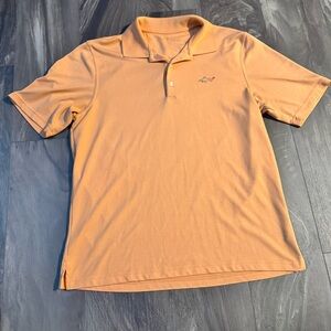 Greg Norman Short Sleeve Golf Polo Top Large in Peach